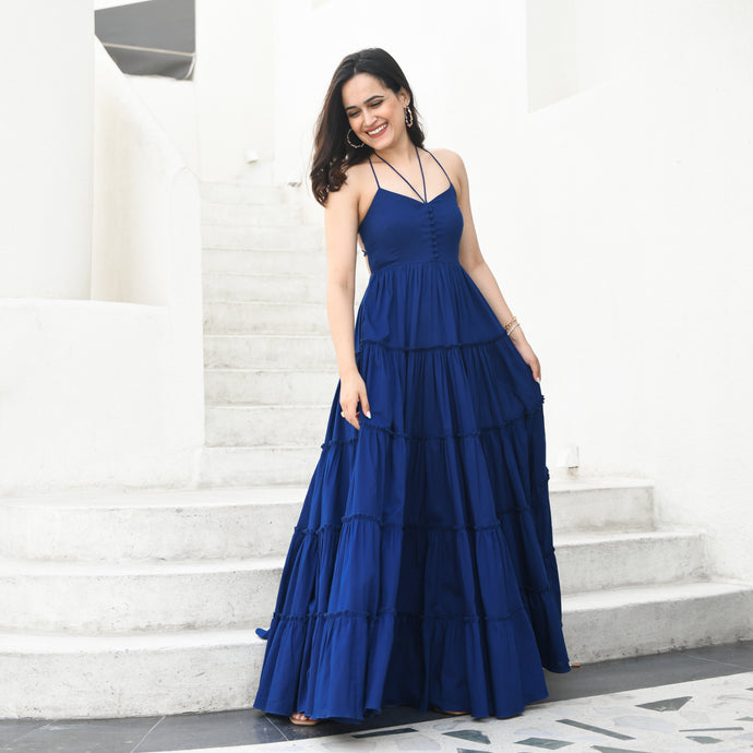 Admiral Cotton Backless Dress